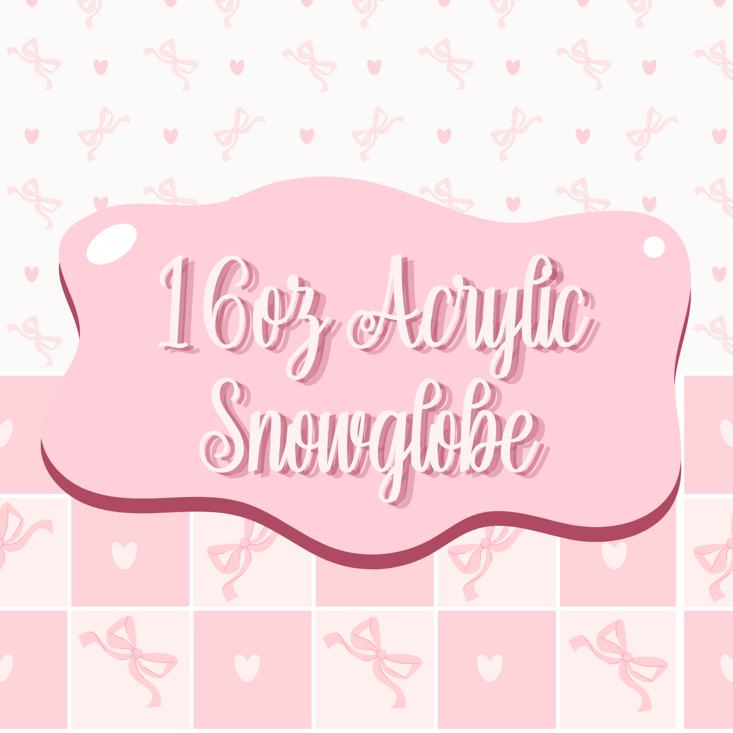 16oz Acrylic Snowglobe