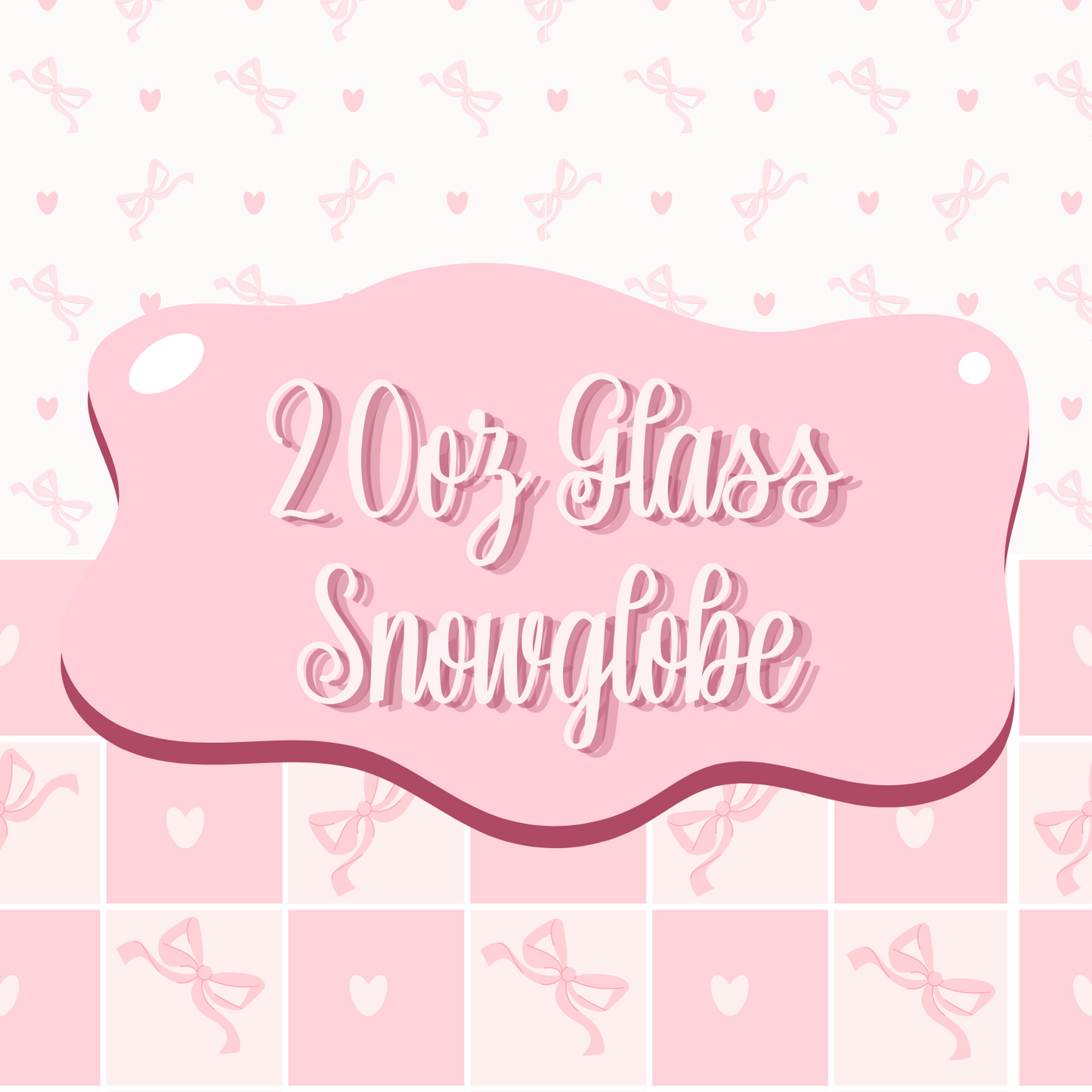 20oz Glass Snowglobe
