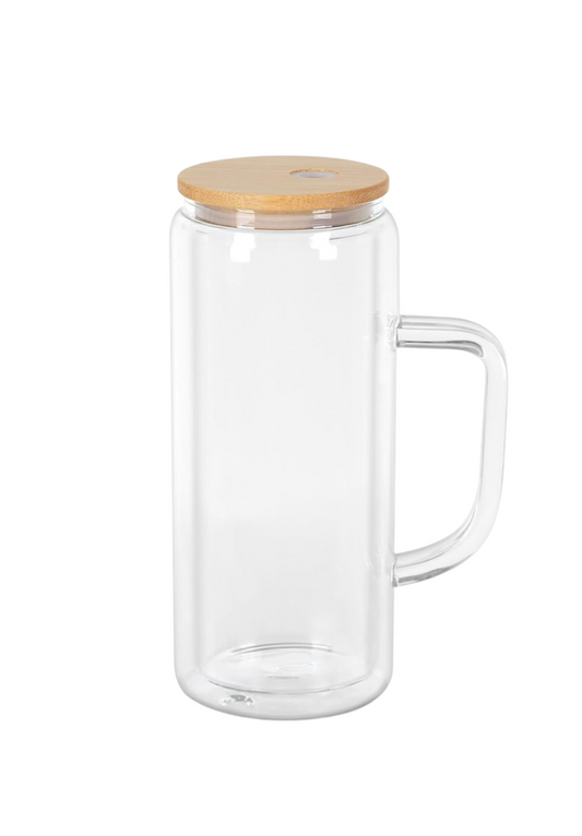 20oz Glass Snowglobe w/ Handle