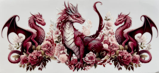 #283- Maroon Flower Dragon