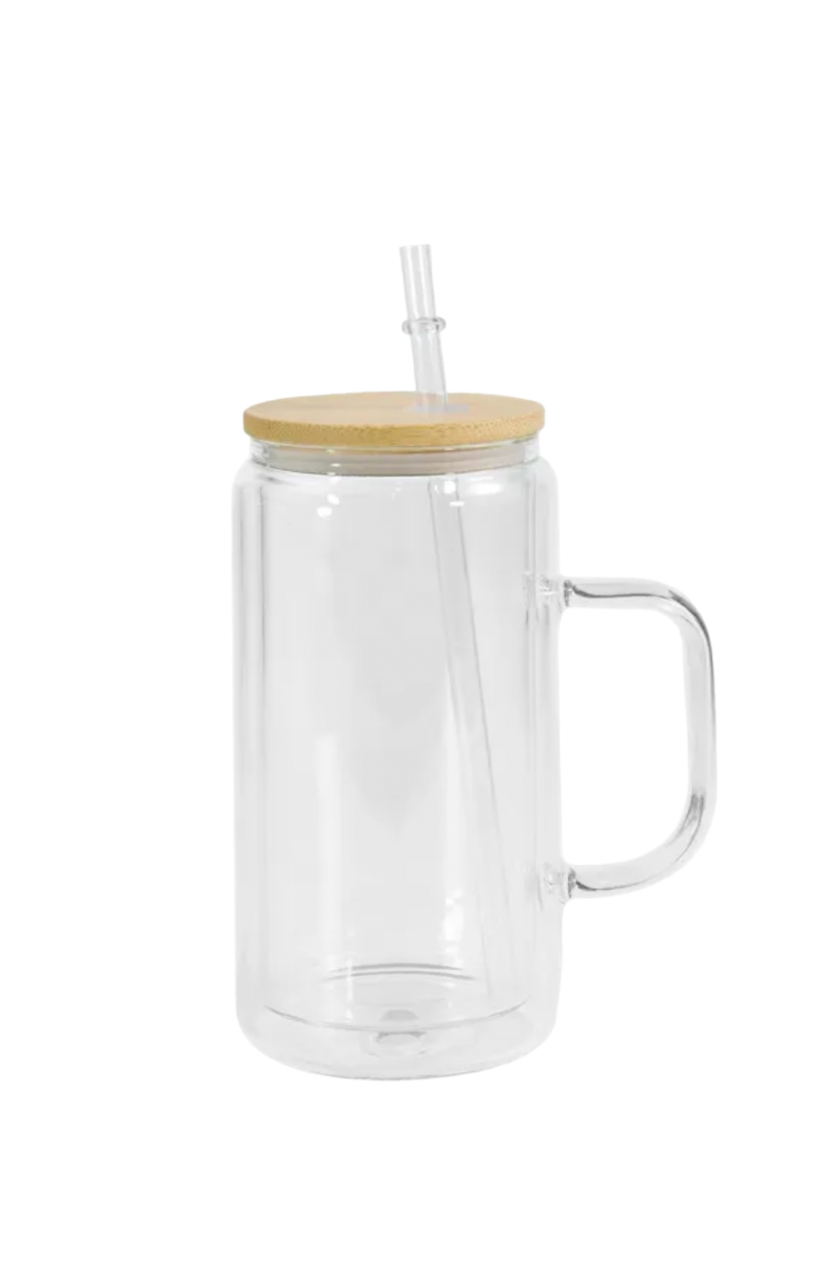 16oz Glass Snowglobe w/ Handle